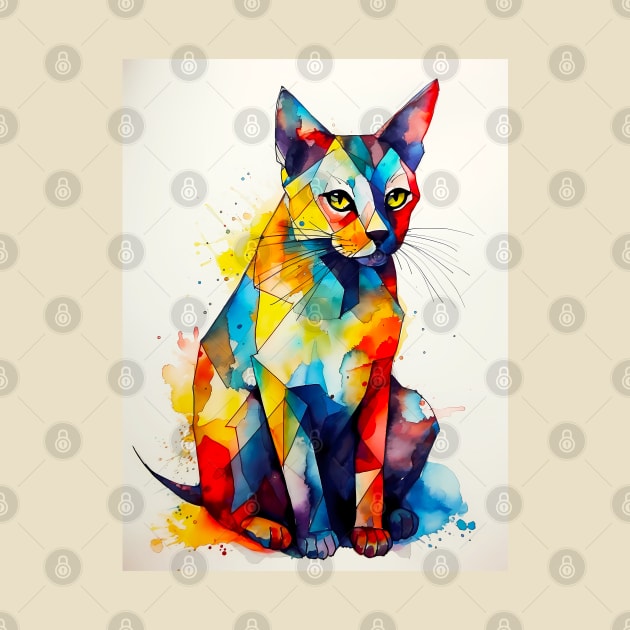 Geometric Cat by ShopBuzz