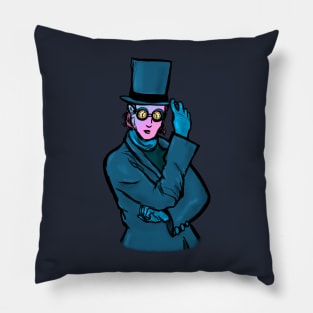 Time Traveler in Top Hat Pillow