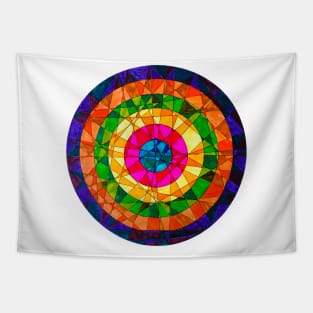 Handmade multicolor circular drawing Tapestry