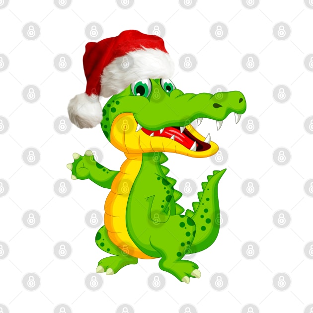 Graphic Style Chistmas Crocodile by Sveteroc