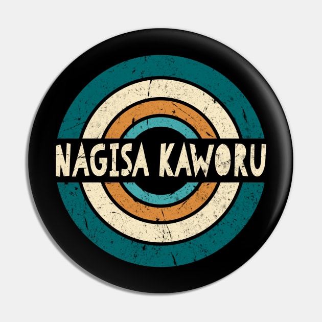 Retro Styles Kaworu Name Birthday 70s 80s 90s Circle Pin by Amir Dorsman Tribal