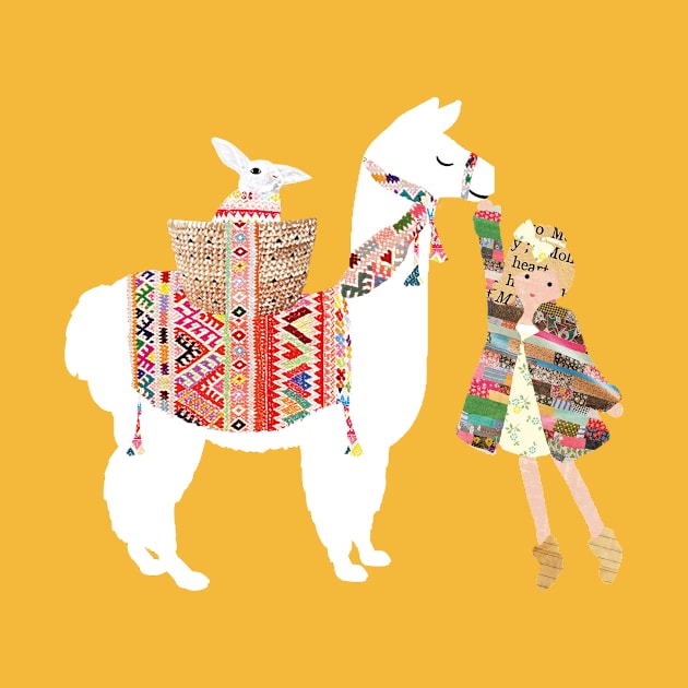 Girl with Lama by GreenNest