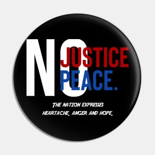 No Justice No Peace Pin