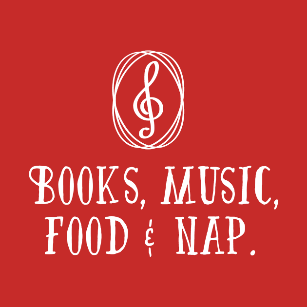 Books Music Food Nap by nektarinchen