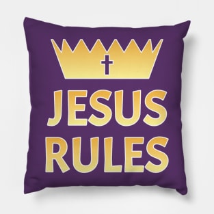 Jesus Rules Pillow