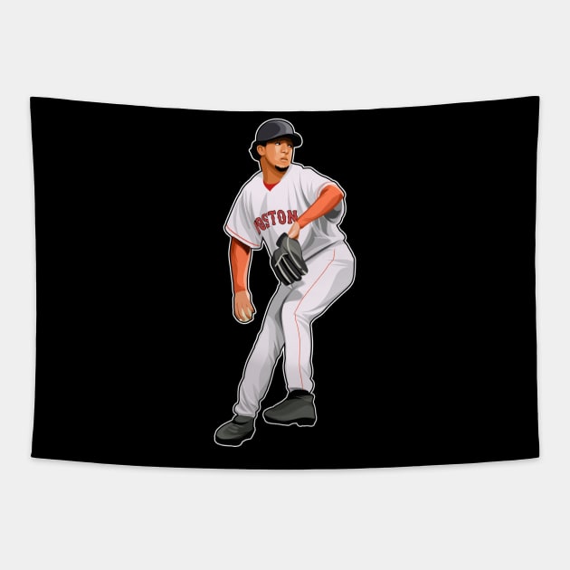 Pedro Martinez Pitcher Legends Tapestry by RunAndGow