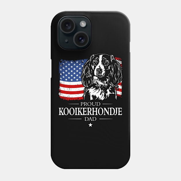 Proud Kooikerhondje Dad American Flag patriotic dog Phone Case by wilsigns