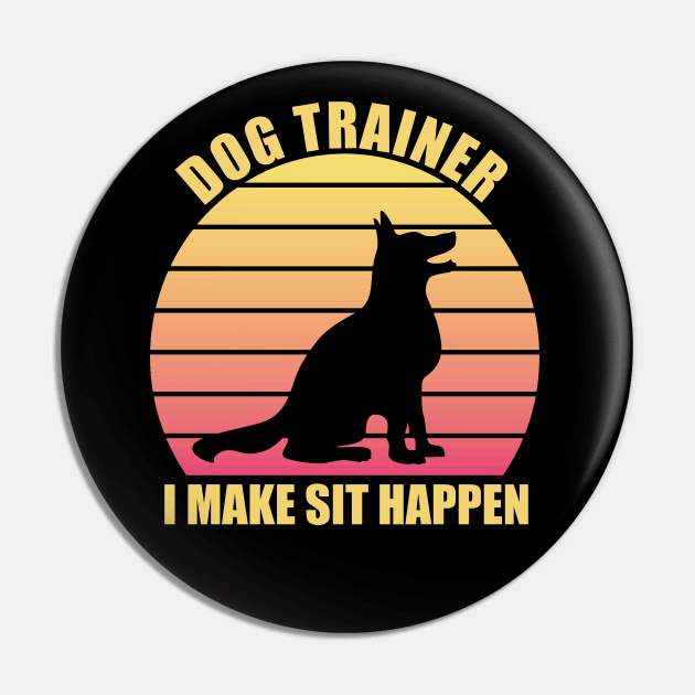 Dog Trainer Retro Vintage Pin by MetalHoneyDesigns