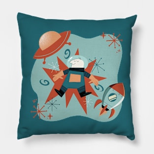 Retro Spaceman - Mid-Century Modern Space Pillow