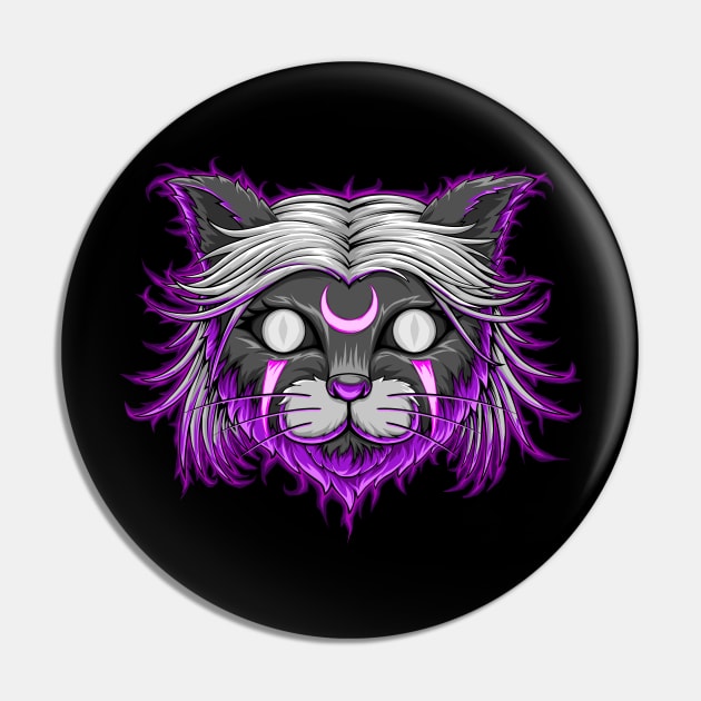 Tammy the Mystical Cat Pin by spidericks