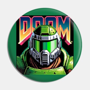 Doom Guy Close up Pin