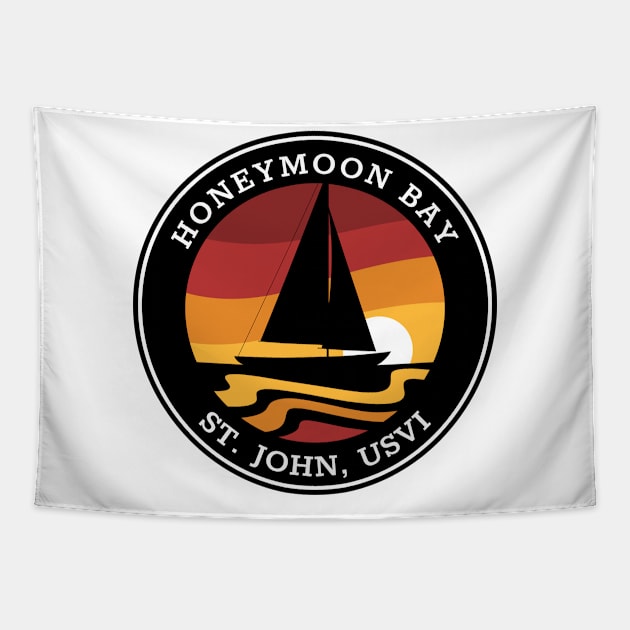 Honeymoon Bay Sailing Tapestry by Hashtagified