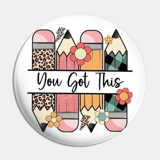 Groovy Motivational Testing Day Teacher Student You Got This Pin