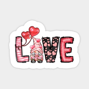 Love Heart Gnome Valentine Day Magnet
