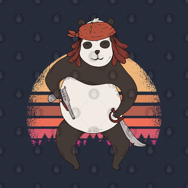 Panda In Pirate Outfit by TomCage