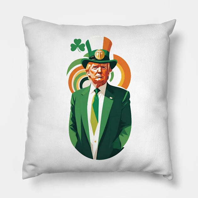 The Donald Saint Patrick's day Pillow by Doctor Doom's Generic Latverian Storefront