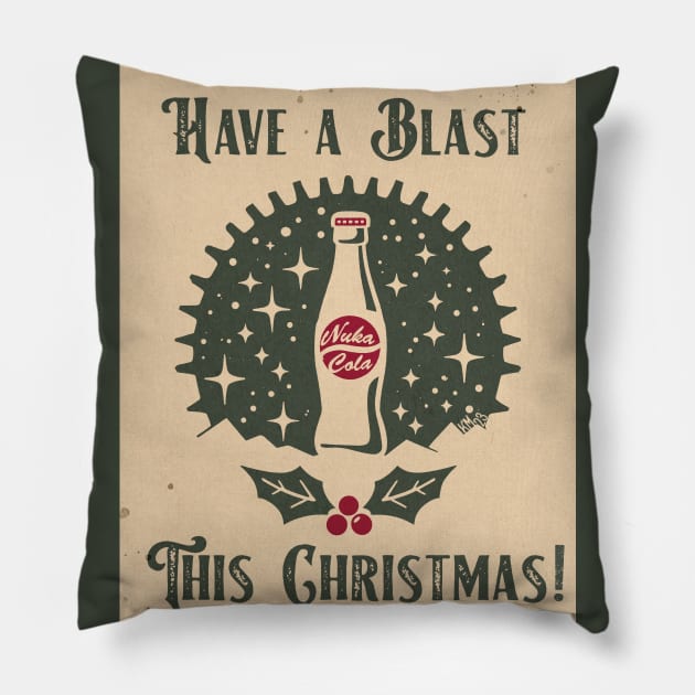 Have A Blast This Christmas Pillow by katmargoli