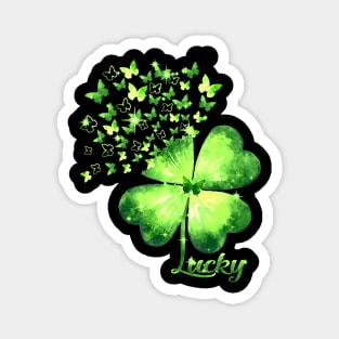 Butterfly Lucky Clover Shamrock St Patricks Day Magnet