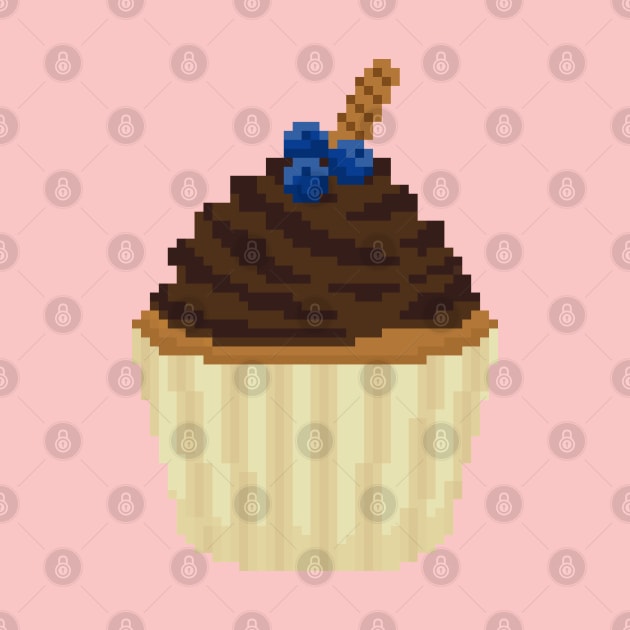 Chocolate cupcake pixel art by toffany's