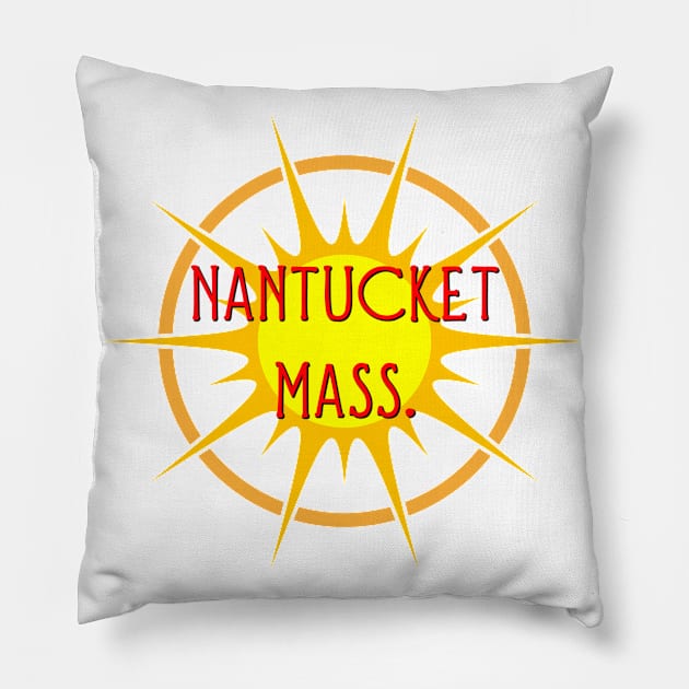 Life's a Beach: Nantucket, Mass. Pillow by Naves