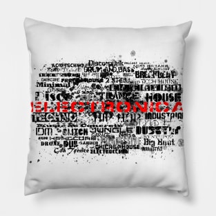 Electronica House Dubstep Techno Pillow