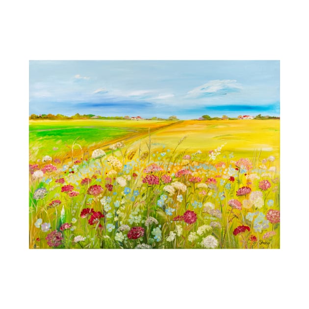 Meadow Near The Village Road by NataliaShchip