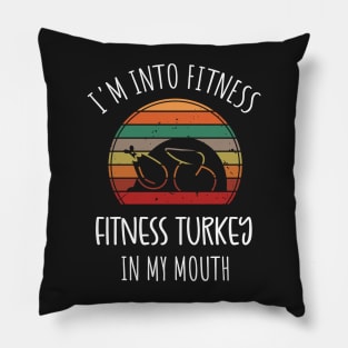 I'm into Fitness Fitness Turkey in my Mouth / Funny Adult Humor Ginger Cookei Ugly Christmas Pillow