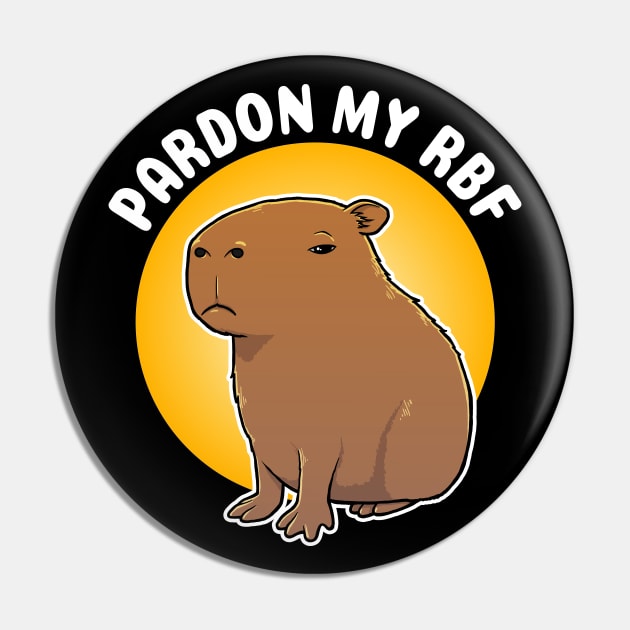 Pardon my RBF Capybara Cartoon Pin by capydays