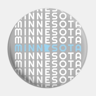 Minnesota Multiple Wordmark State Map Pin