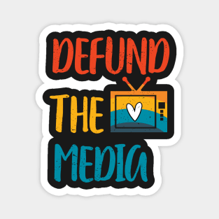 Distressed Retro Vintage Defund The Media Magnet