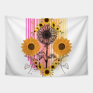 Little Aesthetic Sunflower Tapestry