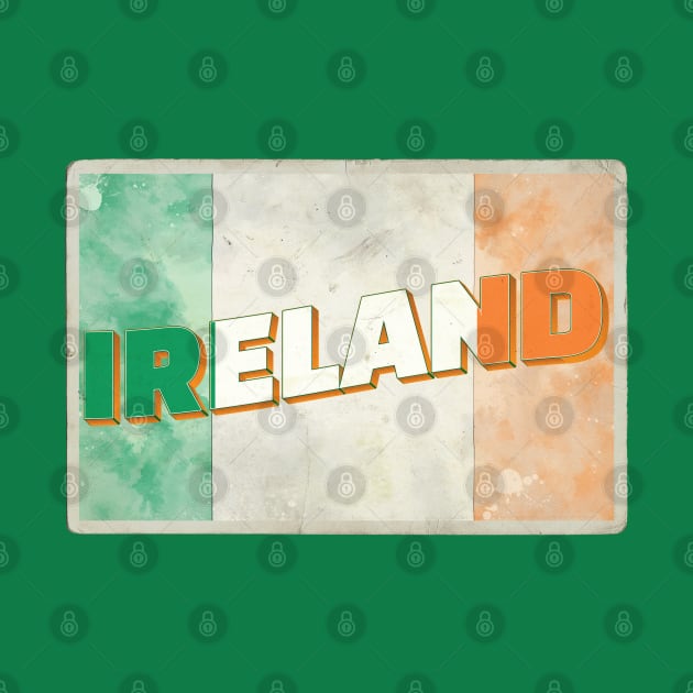 Ireland Vintage style retro souvenir by DesignerPropo