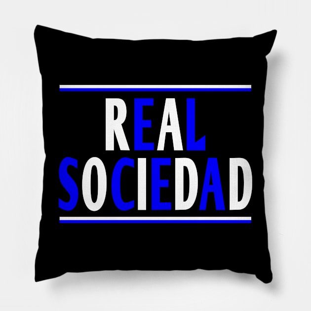 Real Sociedad Classic Pillow by Medo Creations