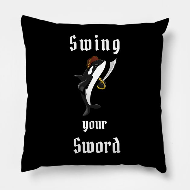 Swing Your Sword Pillow by Shopkreativco