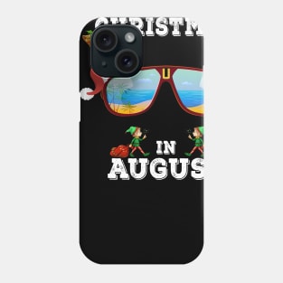 Christmas Sunglasses with Santa claus Hat in August T-Shirt Phone Case