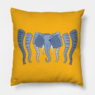 Trunks Elephant Artwork Pillow