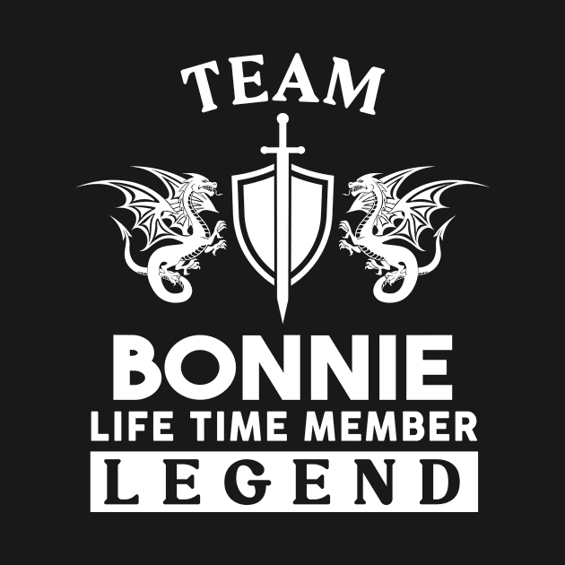 Bonnie Name T Shirt - Bonnie Life Time Member Legend Gift Item Tee by unendurableslemp118