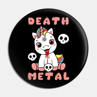 Death Metal Unicorn (Br00tal Version) Pin