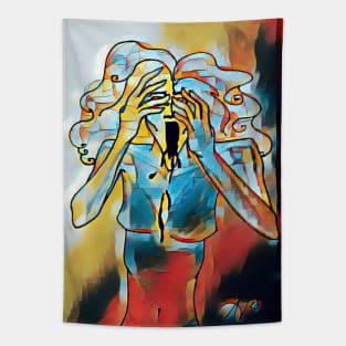 Filtered scream Tapestry