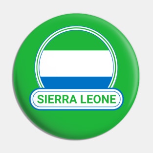 Sierra Leone Country Badge - Sierra Leone Flag Pin