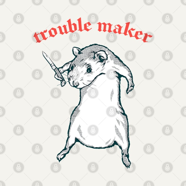 Trouble Maker  //  Cute mouse original design by DankFutura