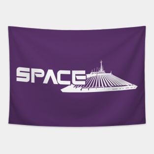 Space Mountain White Tapestry