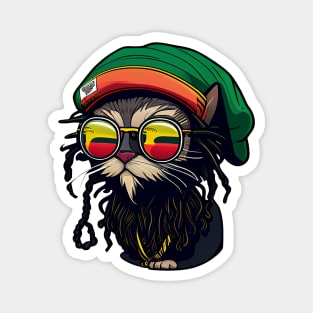 Rasta dreadlocks cat Magnet