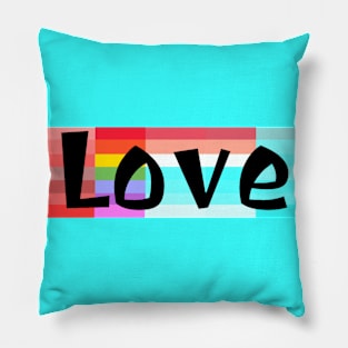 Love In A Color Block Pillow