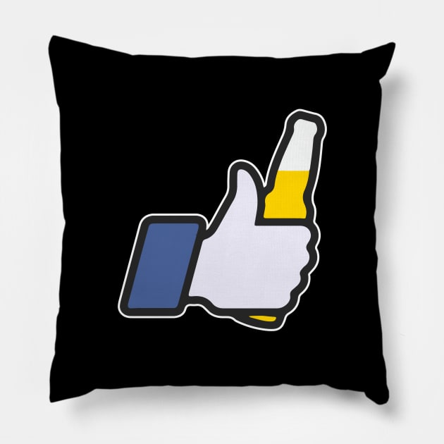 I Like Beer Pillow by NineBlack