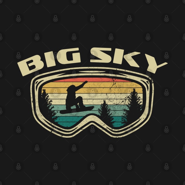 Snowboard Big Sky Montana Goggles Big Air Snow by markz66