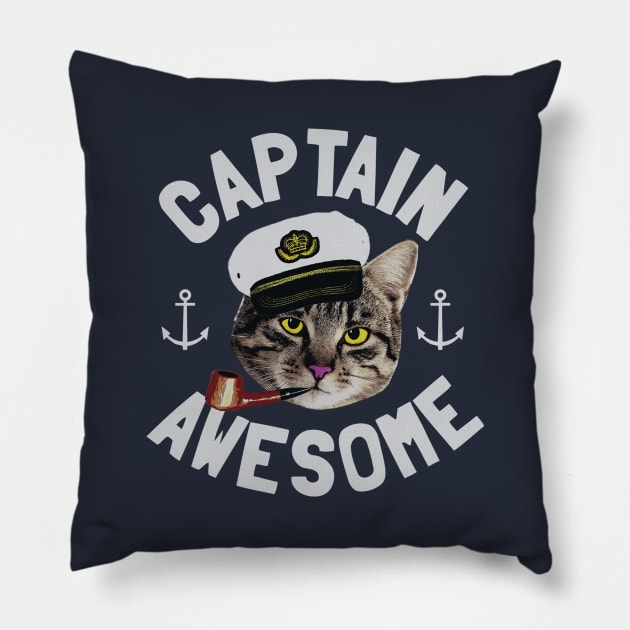 Captain Awesome Pillow by toddgoldmanart