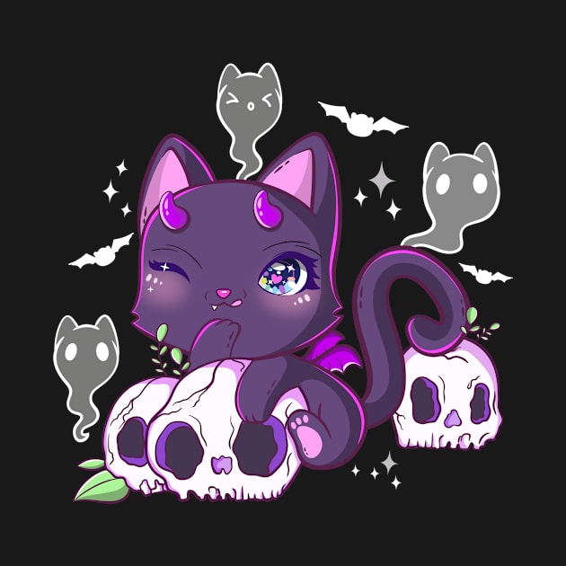 Black Cat Halloween Spooky Cat by AlexDesigner89