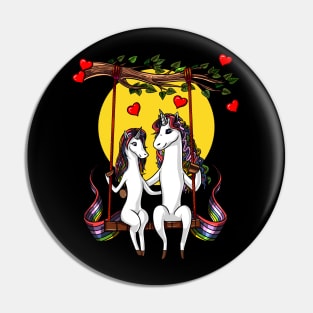 Cute Unicorn Couple Pin