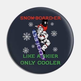 Snowboarder Definition Pin